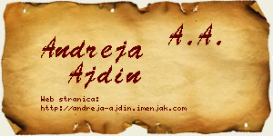 Andreja Ajdin vizit kartica